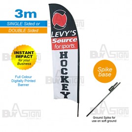 3M High Feather Flags with Swivel Spike